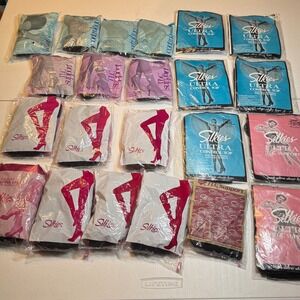 Vtg Lot of 22 Silkies Pantyhose Ultra Control Top TLC Support XXL Wholesale Bulk